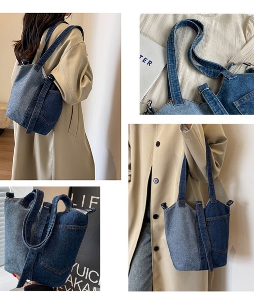 COO+i（クーイ） ショルダーバッグ バッグ バイカラー2wayデニム