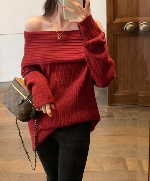 ワンピース オフショルダーニットワンピース : ZOZOTOWN Yahoo!店