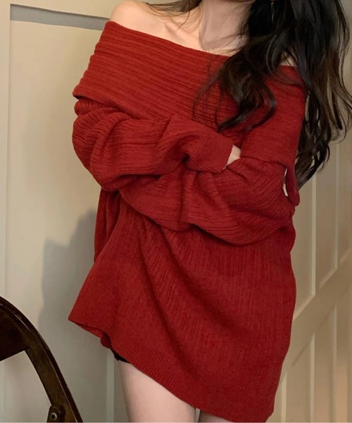 ワンピース オフショルダーニットワンピース : ZOZOTOWN Yahoo!店