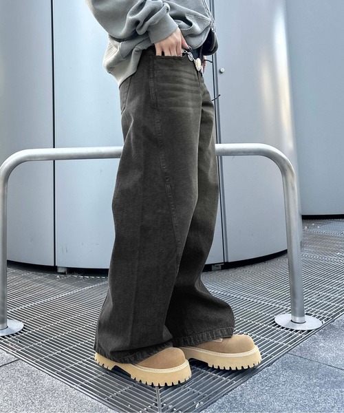 「sedacle」 加工デニムパンツ LARGE ブラック メンズ