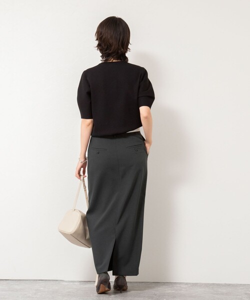 NOLLEY'S Sophi スカート ウォッシャブル折り返しロングタイトスカート