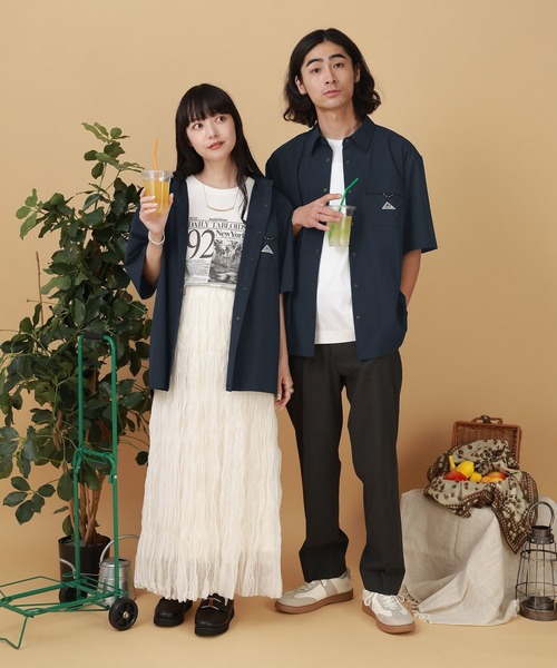 GLOBAL WORK シャツ KELTYコラボシャツ/半袖/576833 メンズ レディース