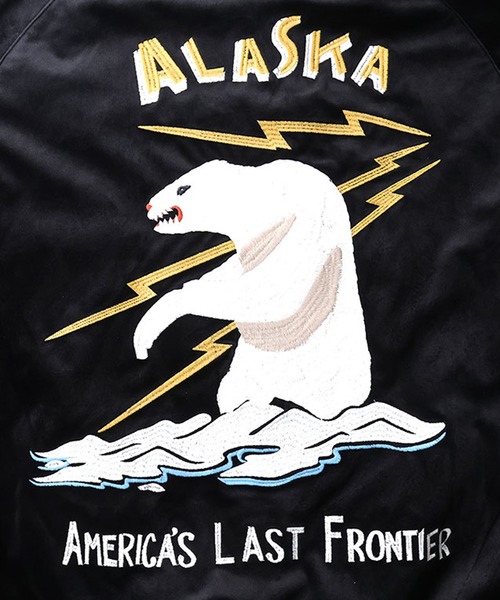 HOUSTON USA 日本 スカジャン ALASKA 限定版 別珍　美品 HOUSTON スカジャン 別珍スカジャン（ALASKA） メンズ