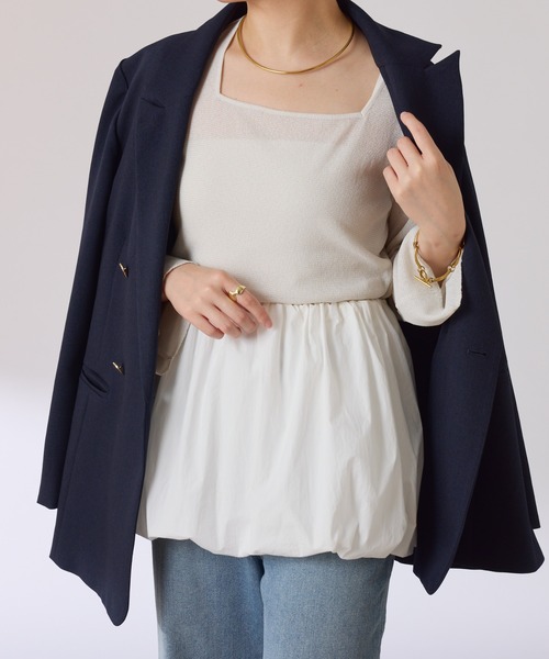 【新品】COLLAGE GALLARDAGALANTE エアリーバックバルーン ペットボトルより軽い】エアリーバックバルーンコート | COLLAGE