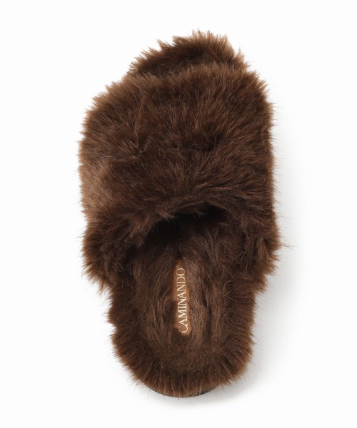 「CAMINANDO」 フラットサンダル 37 ブラウン レディース_画像8