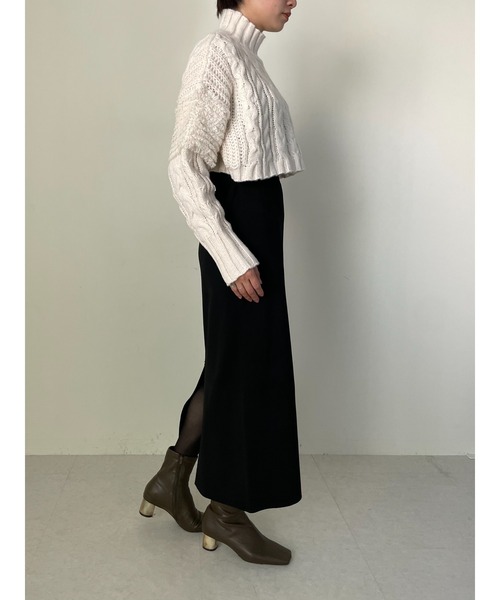 「DOLLUPOOPS」 長袖ニット 38 ブラウン レディース_画像7