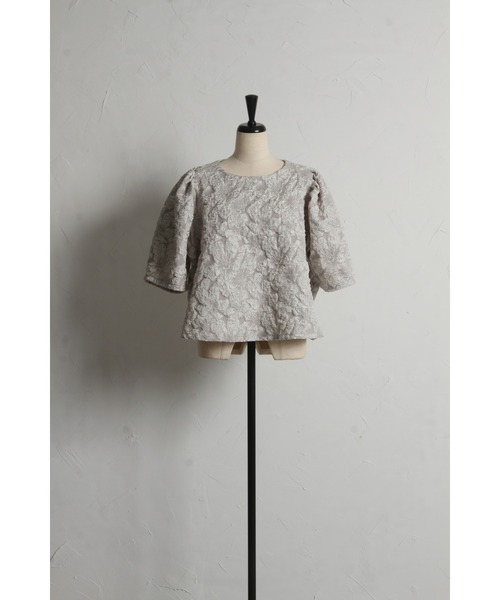 「&. NOSTALGIA」 7分袖ブラウス M グレー レディース_画像6