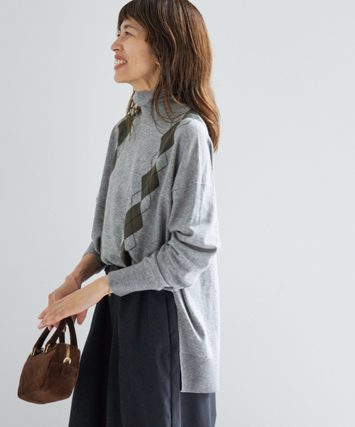 IENA（イエナ） ニット セーター ライトウールアーガイルニット