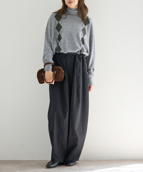 IENA（イエナ） ニット セーター ライトウールアーガイルニット