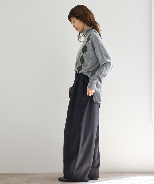 IENA（イエナ） ニット セーター ライトウールアーガイルニット