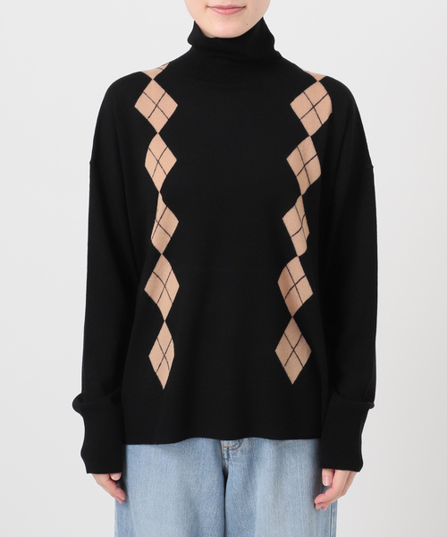 IENA（イエナ） ニット セーター ライトウールアーガイルニット