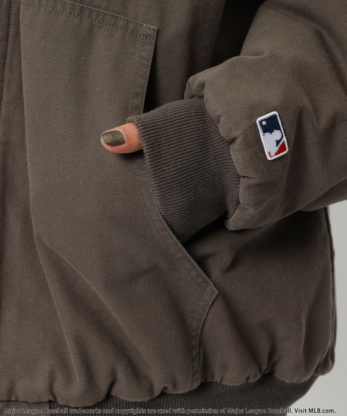 BACK TO THE FIELD ブルゾン アウター 「MLB」ロゴ刺しゅうキャンバス