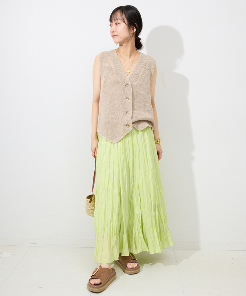 「MOHI」 フラットサンダル 37 キャメル レディース_画像2