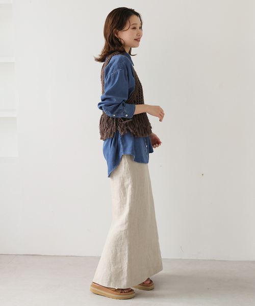 「MOHI」 フラットサンダル 37 キャメル レディース_画像6