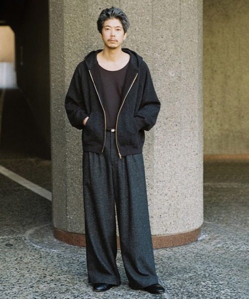LIDnM（リドム） パーカー WOOL CASHMERE ZIP HOODIE メンズ