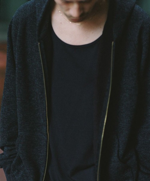 【LIDNM】WOOL CASHMERE ZIP HOODIE(黒) Sサイズ LIDnM（リドム） パーカー WOOL CASHMERE ZIP HOODIE メンズ