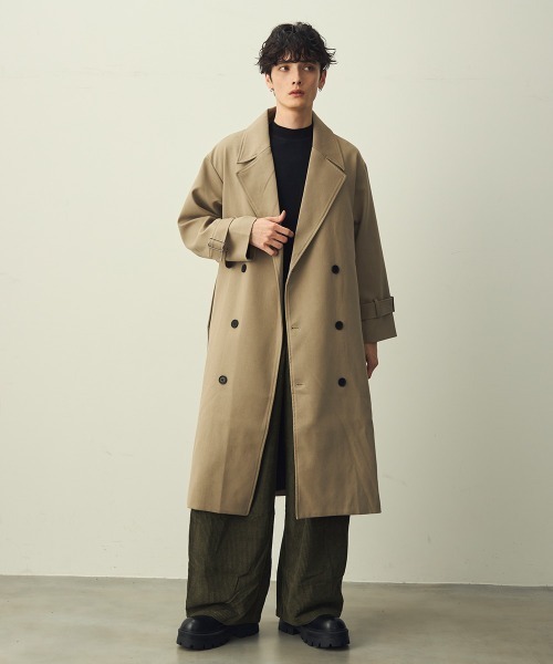 Shoowtime（ショウタイム） トレンチコート コート Draped over double