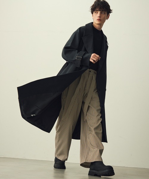 Shoowtime（ショウタイム） トレンチコート コート Draped over double