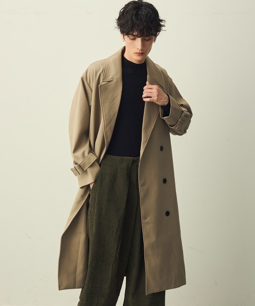 Shoowtime（ショウタイム） トレンチコート コート Draped over double