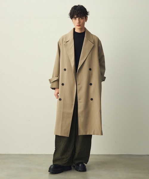 トレンチコート コート Draped over double trench coat / ドレープオーバーダブルトレンチコート メンズ レディース_5