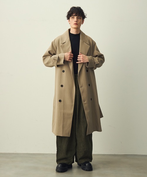 Shoowtime（ショウタイム） トレンチコート コート Draped over double