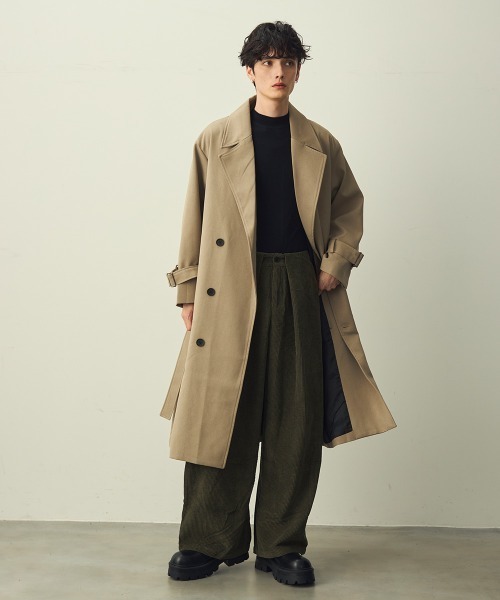 Shoowtime（ショウタイム） トレンチコート コート Draped over double