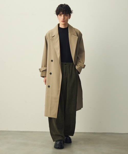 Shoowtime（ショウタイム） トレンチコート コート Draped over double
