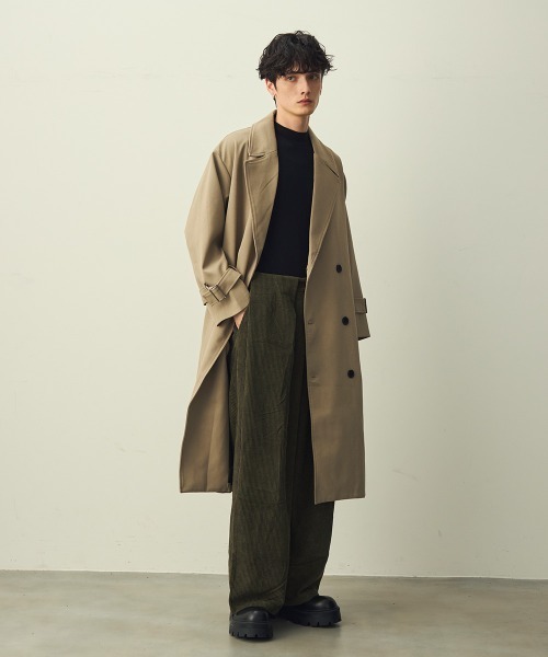 トレンチコート コート Draped over double trench coat / ドレープオーバーダブルトレンチコート メンズ レディース_10