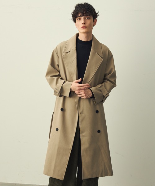 Shoowtime（ショウタイム） トレンチコート コート Draped over double