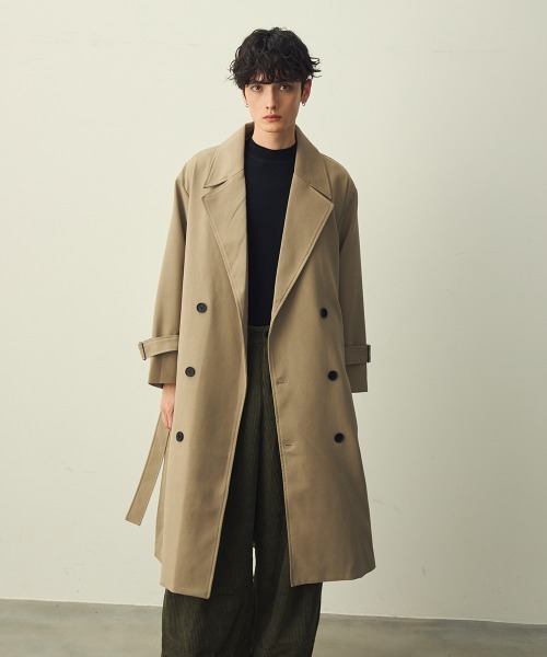 トレンチコート コート Draped over double trench coat / ドレープオーバーダブルトレンチコート メンズ レディース_16