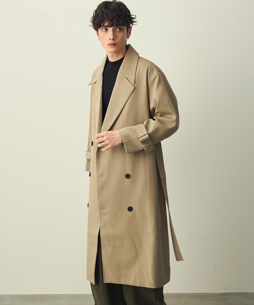 Shoowtime（ショウタイム） トレンチコート コート Draped over double