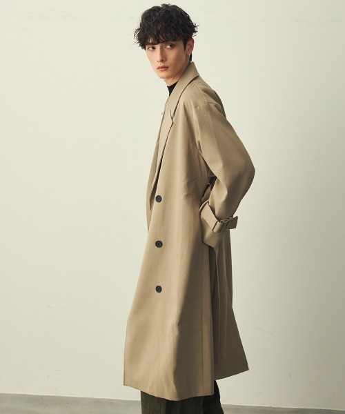 トレンチコート コート Draped over double trench coat / ドレープオーバーダブルトレンチコート メンズ レディース_18