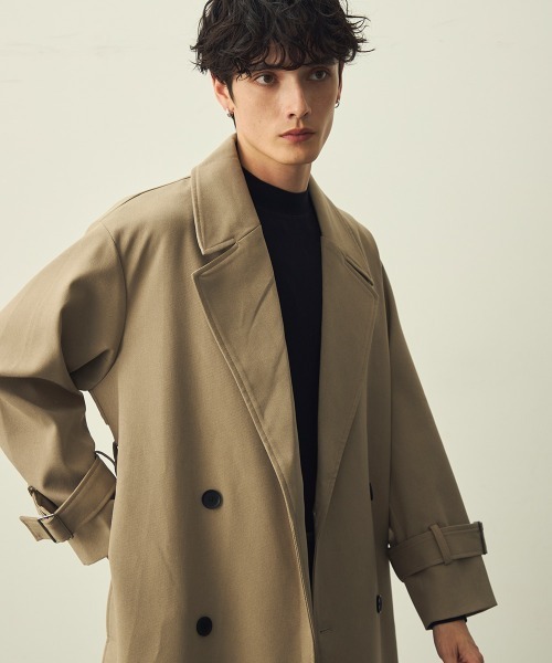 Shoowtime（ショウタイム） トレンチコート コート Draped over double