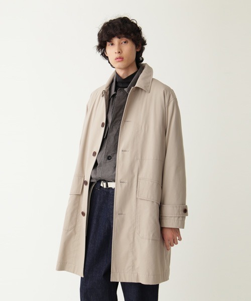 MHL.（エムエイチエル） ステンカラーコート SMALL ベージュ メンズ