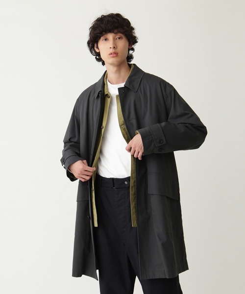 MHL.（エムエイチエル） ステンカラーコート SMALL ベージュ メンズ
