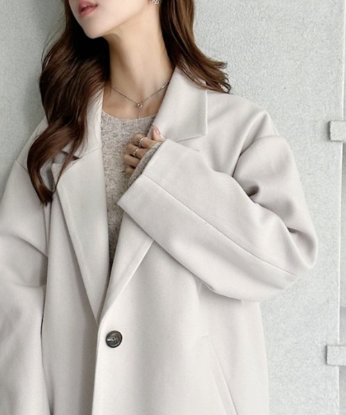 TREOVER コート チェスターコート 洗練シルエットで魅せるロング