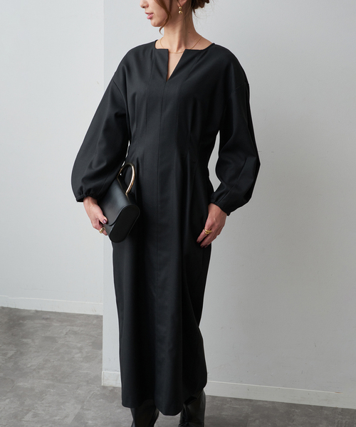 【9/25迄限定価格】VERMEIL par ienaウエストシェイプワンピース VERMEIL par iena（ヴェルメイユパーイエナ） ワンピース 「追加」P/Ry