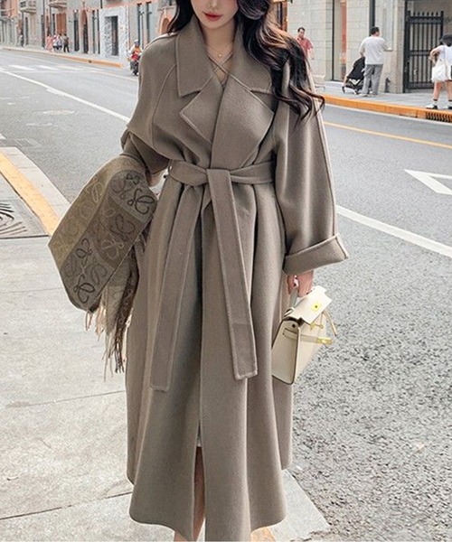 コート チェスターコート ウエストマーク ロングチェスターコート  