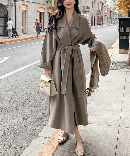 ロングコート　チェスターコート コート チェスターコート ウエストマーク ロングチェスターコート