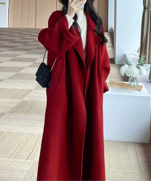 コート チェスターコート ウエストマーク ロングチェスターコート