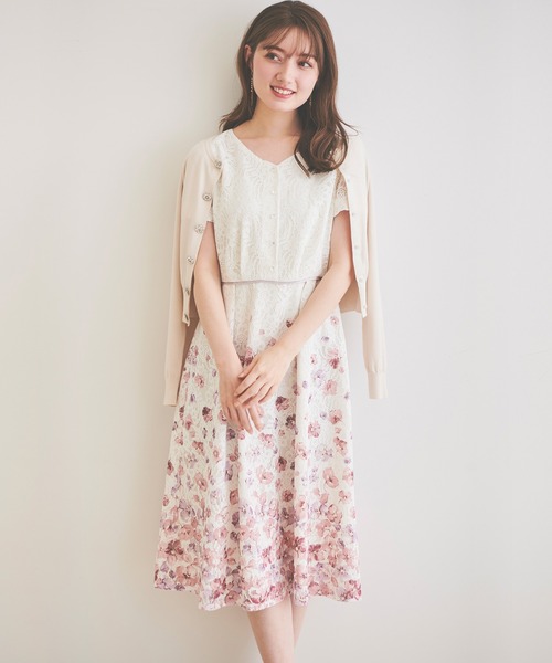 「LAISSE PASSE」 半袖ワンピース SMALL ピンク レディース_画像3