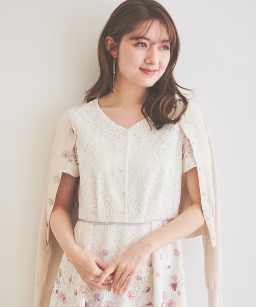 「LAISSE PASSE」 半袖ワンピース SMALL ピンク レディース_画像5