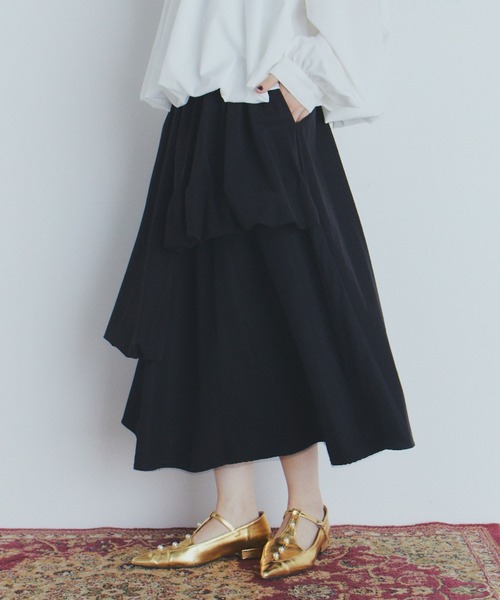 エイココンドウ　デザインスカート　Ｌ　アシンメトリー　バルーン 未使用【Ｅ2】 エイココンドウ デザインスカート L アシンメトリー バルーン 未使用