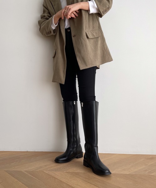 「CANAL JEAN」 ロングブーツ 25 ブラック レディース_画像3