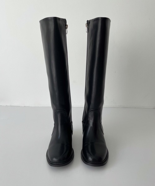 「CANAL JEAN」 ロングブーツ 25 ブラック レディース_画像4