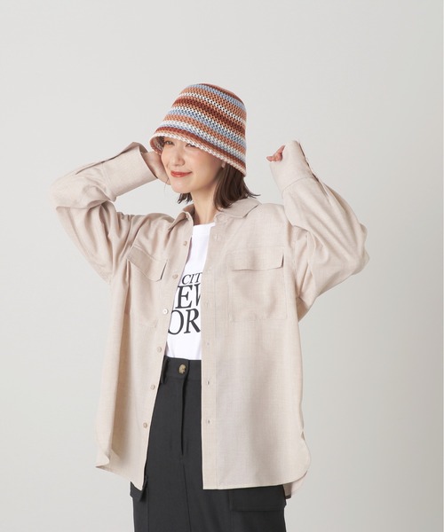 「N.（N. Natural Beauty Basic）」 長袖シャツ MEDIUM グレー レディース_画像3