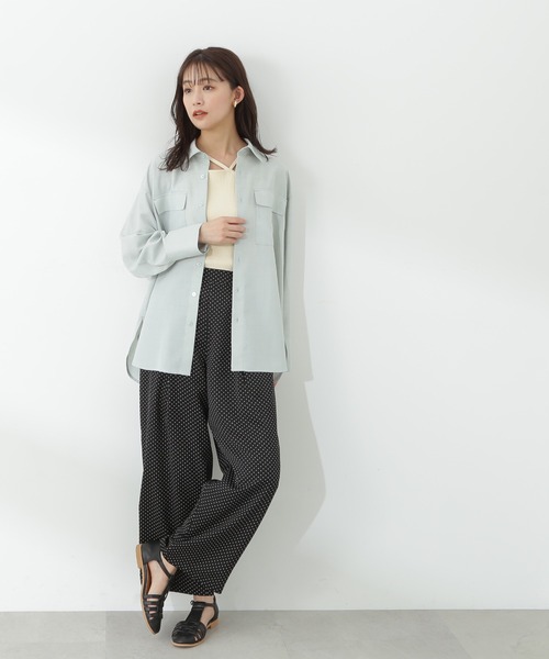 「N.（N. Natural Beauty Basic）」 長袖シャツ MEDIUM グレー レディース_画像9