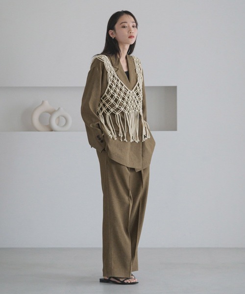 今季！新品！ローリーズファームブラウン ジャケット　今月限定大幅値下げ LOWRYS FARM（ローリーズファーム） テーラードジャケット FREE