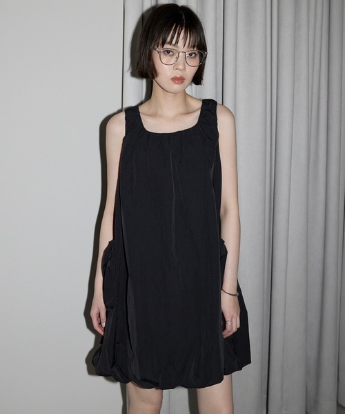 「leimn」 ノースリーブワンピース FREE ブラック レディース_画像3
