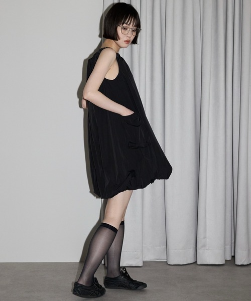 「leimn」 ノースリーブワンピース FREE ブラック レディース_画像9